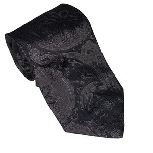 Men's Simons Tie One Size Black Paisley